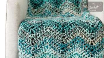 Crochet Chunky Waves Afghan