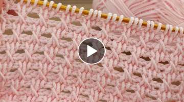 Super easy tunisian*baby blanket pattern online tutorial for new learners
