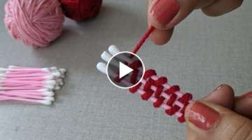 Amazing Hand Embroidery flower design trick.