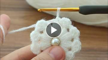 Super Easy Crochet flower motif For Beginners online Tutorial