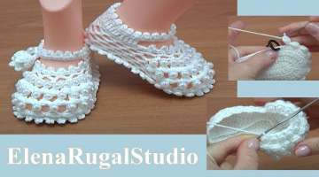 Crochet Baby Shoes with Beads Tutorial