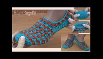 How To Crochet Slippers Step by Step Tutorial 