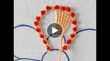 Hand Embroidery very easy florar design neele work basic stitches