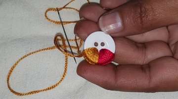 Hand Embroidery:Amazing Button Flower Trick