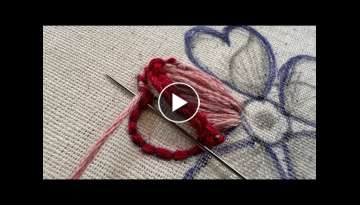 Glamorous flower design|hand embroidery video