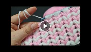 Very Easy Tunisian Knitting crochet baby blanket