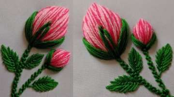 3d Rose flower design Stitch for kurti/dress/kameez