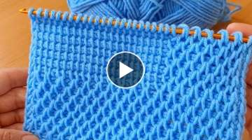 Super Easy Tunisian Knitting krochet baby blanket 