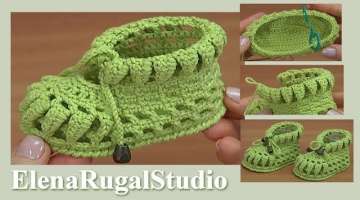 How to make Crochet Baby Shoes Tutorial 