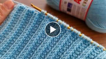 Easy Knitting Tunisian Baby Blanket.