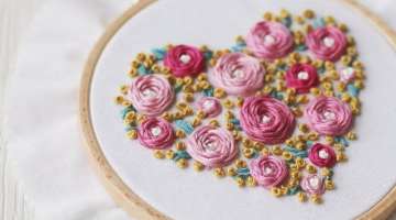 Roses heart step by step tutorial.