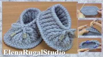 Crochet Baby Slippers Tutorial 