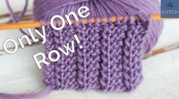 One Row knitting stitch