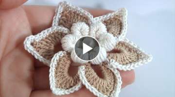 3D Crochet Flower Pattern/Crochets FAST, looks AMAZING/Author's design