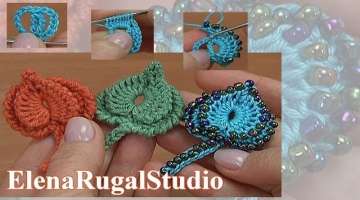 How To Crochet 3D Leaf Tutorial 