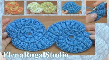 Crochet Motif with Bullion Block Stitch Tutorial