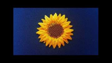 New Design: 3D Embroidery of Sunflower