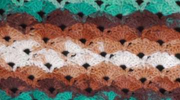 Diagonal Shells Crochet Stitch