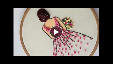 Embroidery hoop girl . Embroidery hoop art