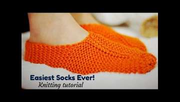 How to knit easiest ever sock/slipper