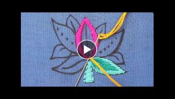 colorful classical hand embroidery designs made with basic hand embroidery stitches for beginners