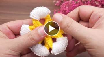 Extraordinary Tunisian work Very easy flower making