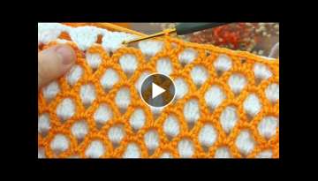 very easy for beginners, very stylish two-color crochet baby blanket model explanation