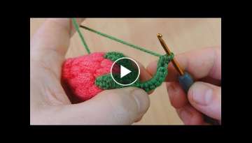 very cute little gift crochet strawberry