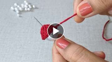 Amazing Hand Embroidery Flower design trick