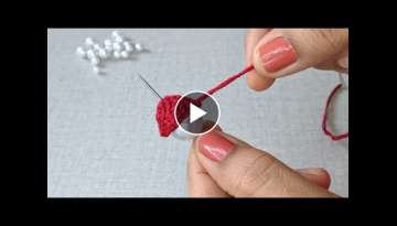 Amazing Hand Embroidery Flower design trick