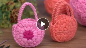 knitting handbag/Мини-кошелек крючком