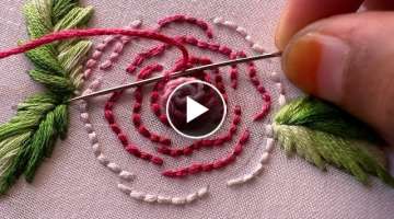 Beautiful Rose flower embroidery design|embroidery design video|design video