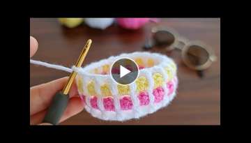 Crochet very beautiful glasses bag making 