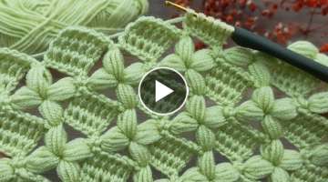 Very easy crochet knit blanket model