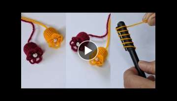 New Amazing Hand Embroidery flower design trick with ballpen