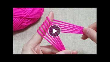Amazing Woolen Flower Craft Idea using Fingers 