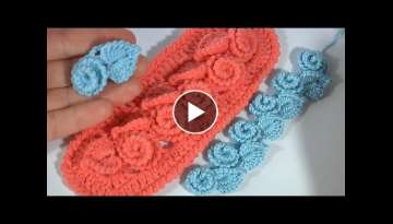 Unusual 3D CROCHET/Crochet LEAF and FLOWER