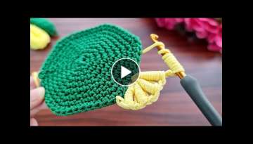 Super beautiful motif crochet coaster 