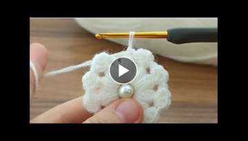 Super Easy Crochet flower motif For Beginners online Tutorial