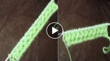 Very Easy Border Cross Knitting Pattern