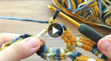 Hair band making with very easy crochet batik yarn