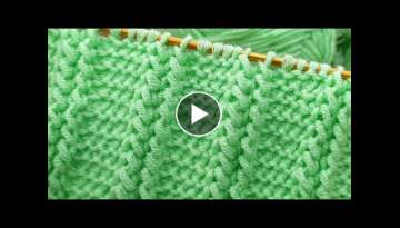 Tunisian crochet practical explanation in very easy green color