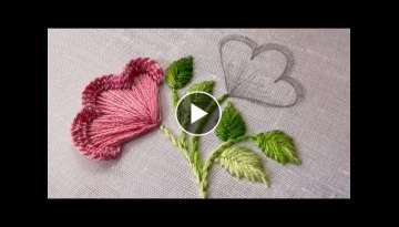Super gorgeous flower embroidery design|hand embroidery video|embroidery design