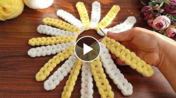 How to make eye-catching crochet placemat, coaster, bath fiber, placemat.