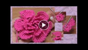 How To Crochet Big Petal Flower