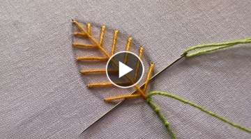 Stunning leaf hand embroidery designs|hand embroidery 