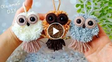 Easy Owl Making Idea with Yarn - You will Love these Owlets