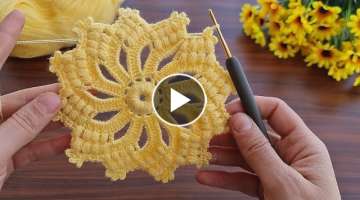 Super easy, very useful crochet beautiful motif crochet coaster