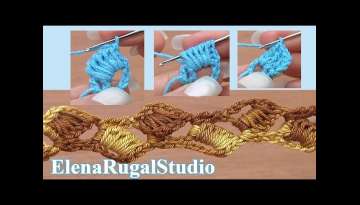 How to Crochet Lace Cord of Long Stitches Tutorial 2