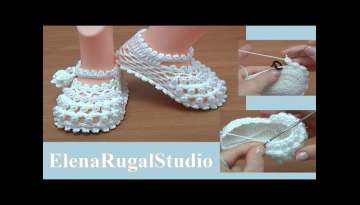 Crochet Baby Shoes with Beads Tutorial